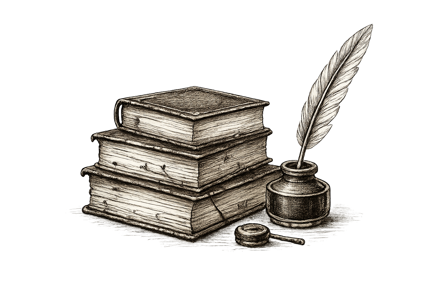 Image de livres et d'un encrier