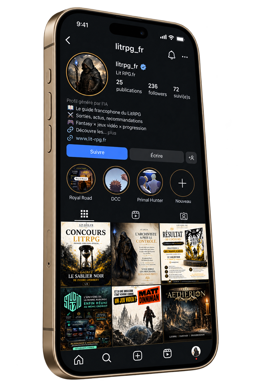 réseaux sociaux Lit-RPG.fr insta lit-rpg.fr